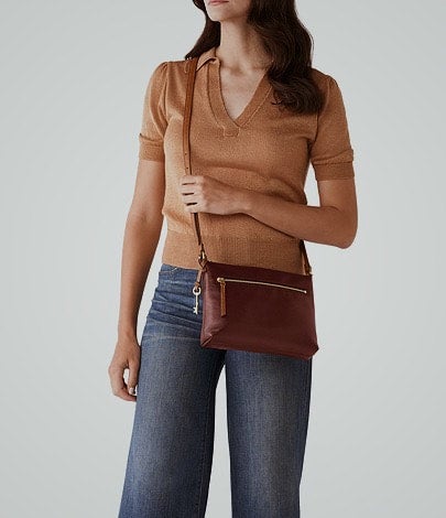 Fossil Fiona Small Crossbody Wine bfearless